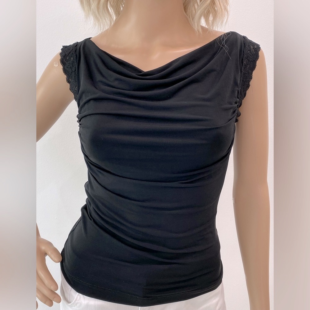 BCBG MaxAzria Black Feminine Top - Picture 1 of 12